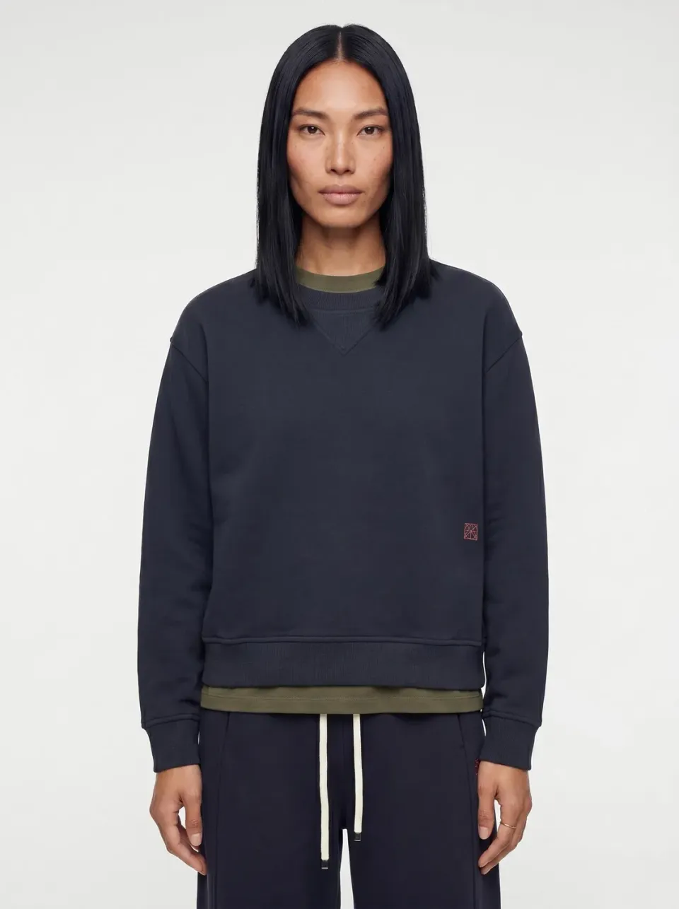 Mos Mosh MMHPeace Out Sweatshirt Baritone Blue Oversize
