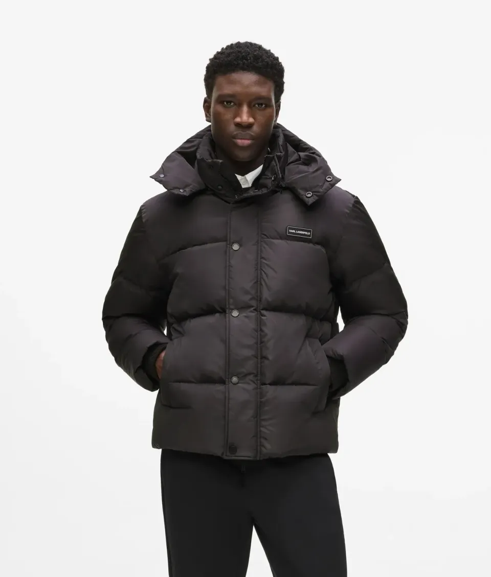 Karl Lagerfeld Short Hooded Puffer Jacke Herren Stepp