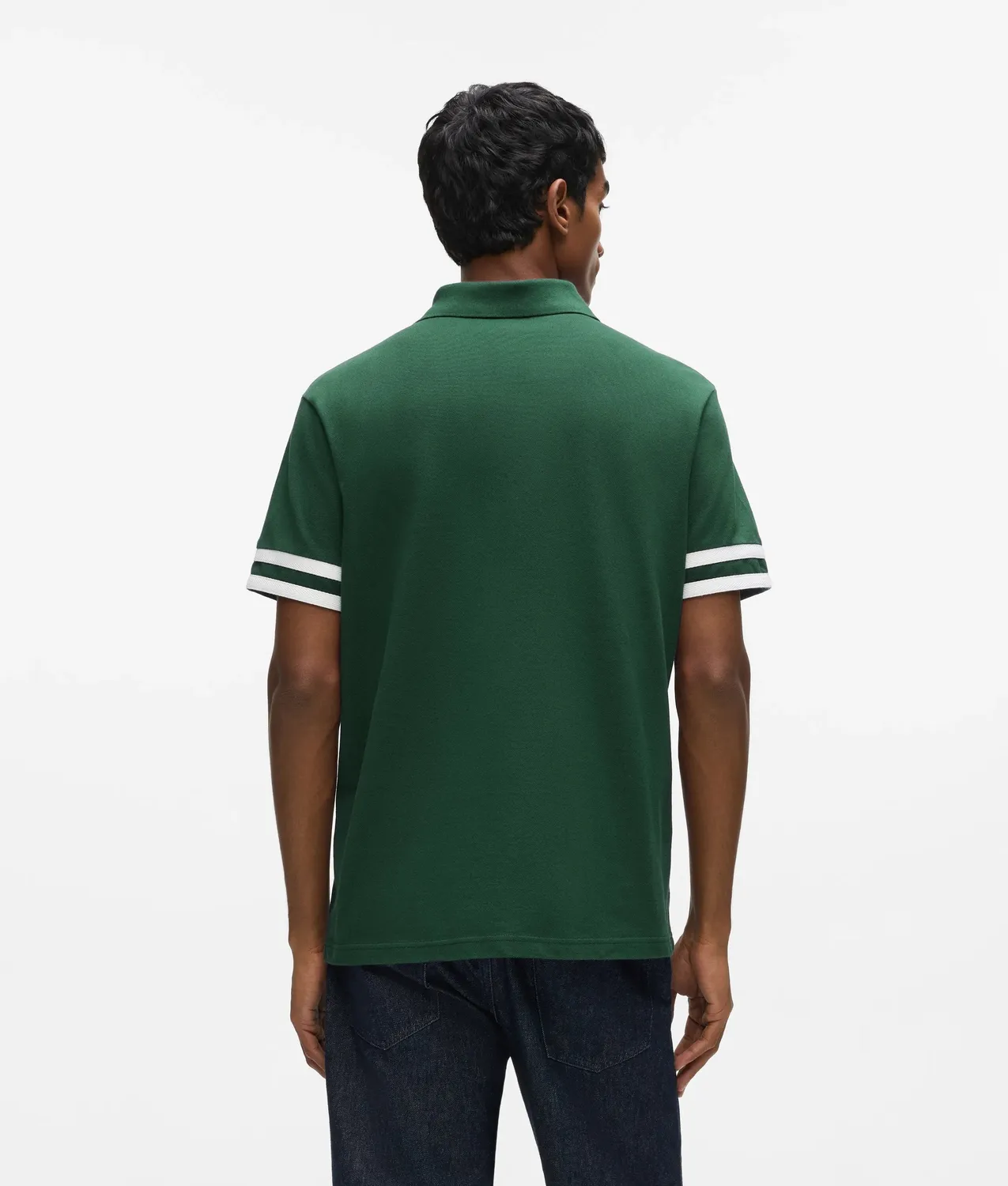 Karl Lagerfeld Ikon Polo Streifenärmel dunkelblau