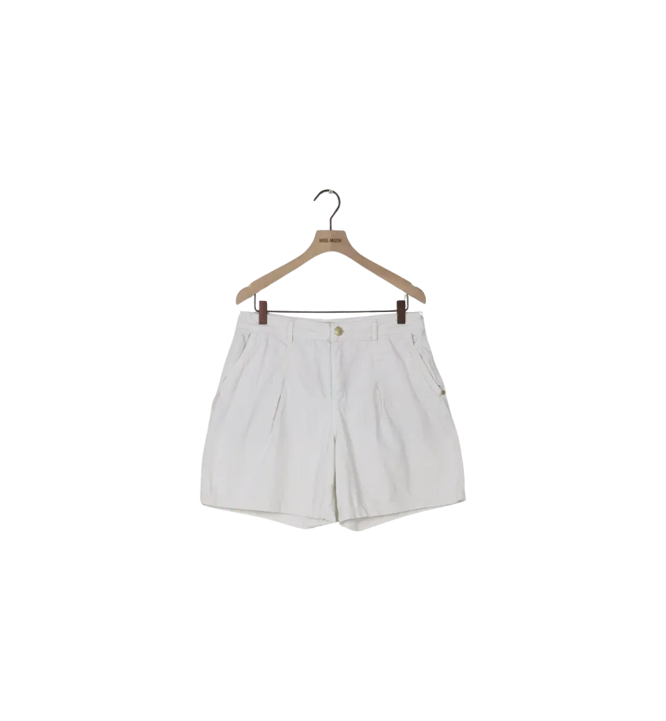 Mos Mosh MMKarefa Bianco Shorts Weiß 27 Relaxed Baumwolle
