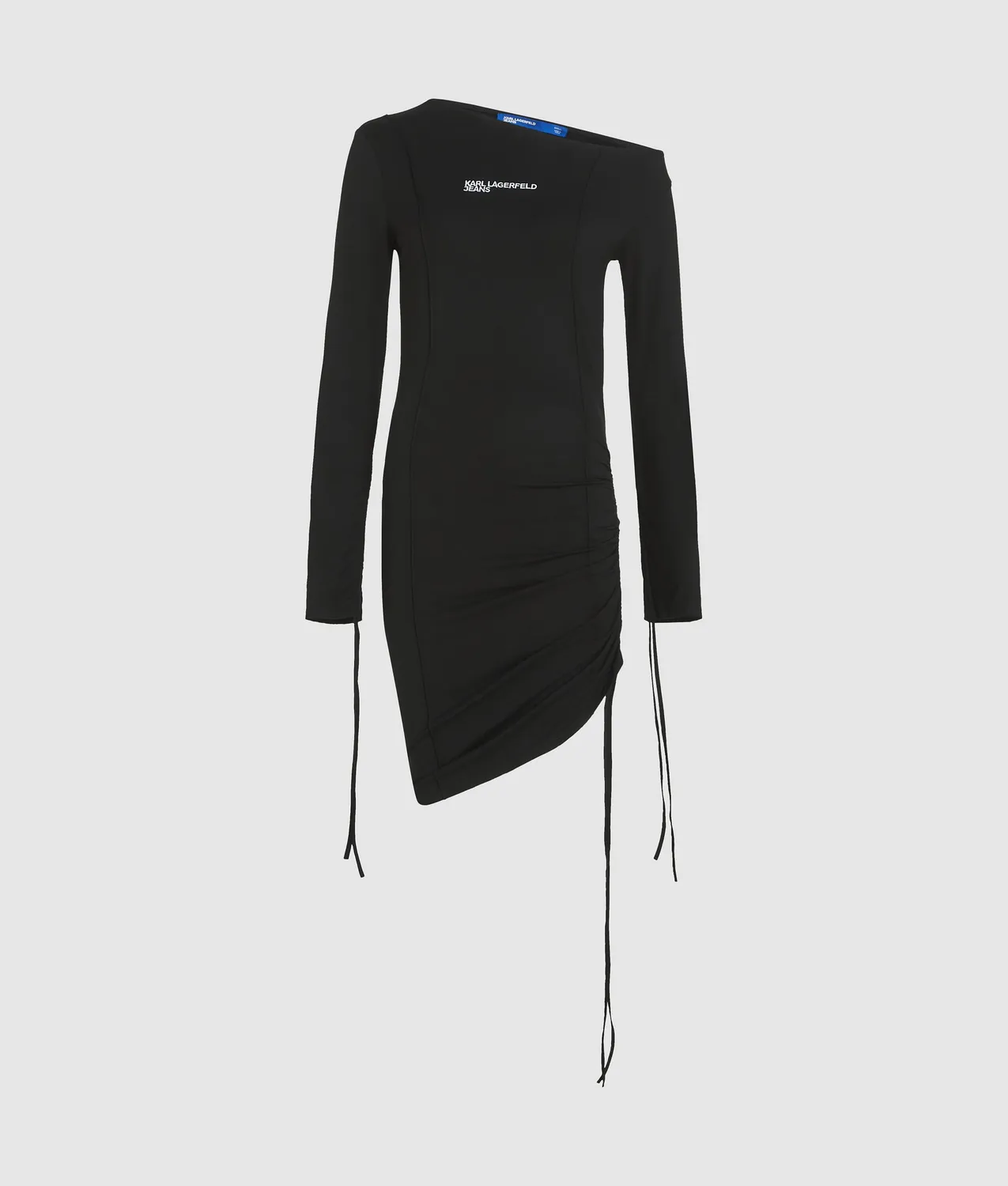 Karl Lagerfeld Off-Shoulder Drawstring Kleid Asymmetrisch XS-XL