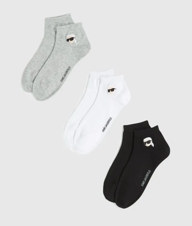 Karl Lagerfeld Ikon Socken 3-Pack kurz Baumwolle