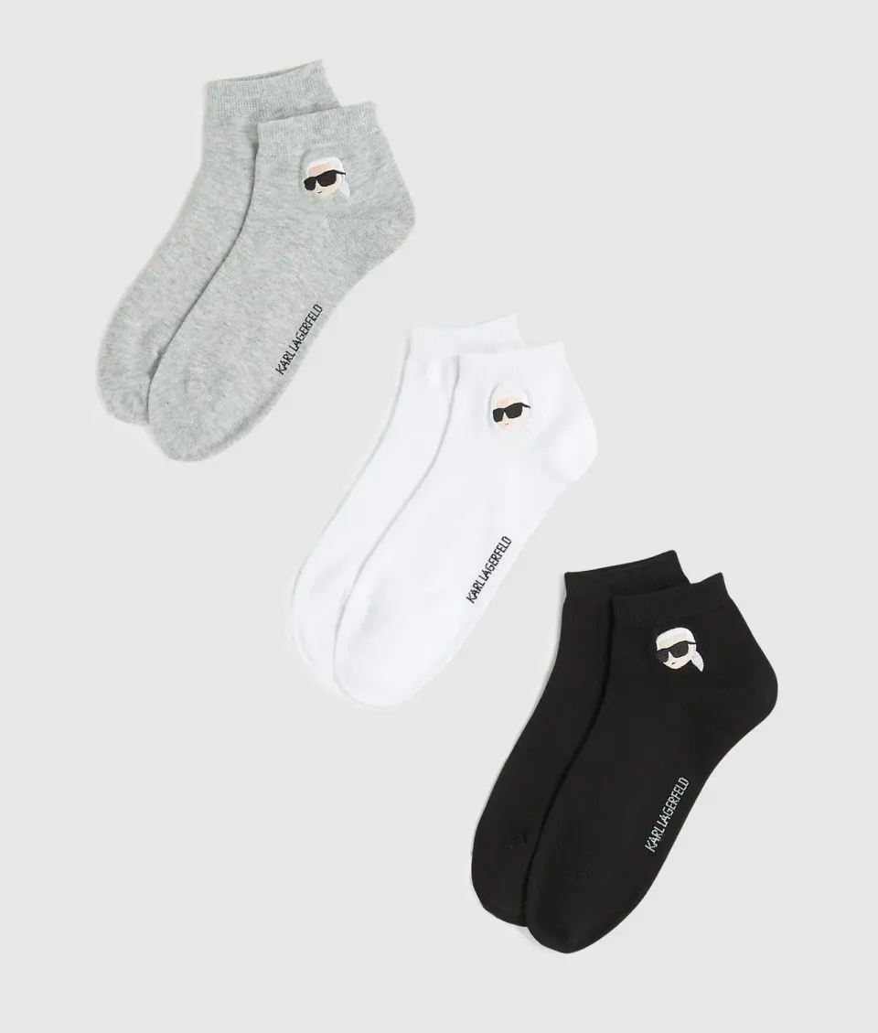 Karl Lagerfeld Ikon Socken 3-Pack kurz Baumwolle