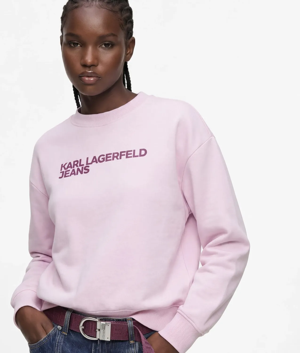 Karl Lagerfeld KL Jeans Logo Sweatshirt Crew Neck Baumwolle