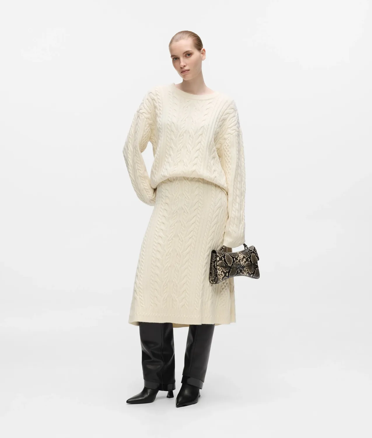 Karl Lagerfeld K/Autograph Twist Henkeltasche Python