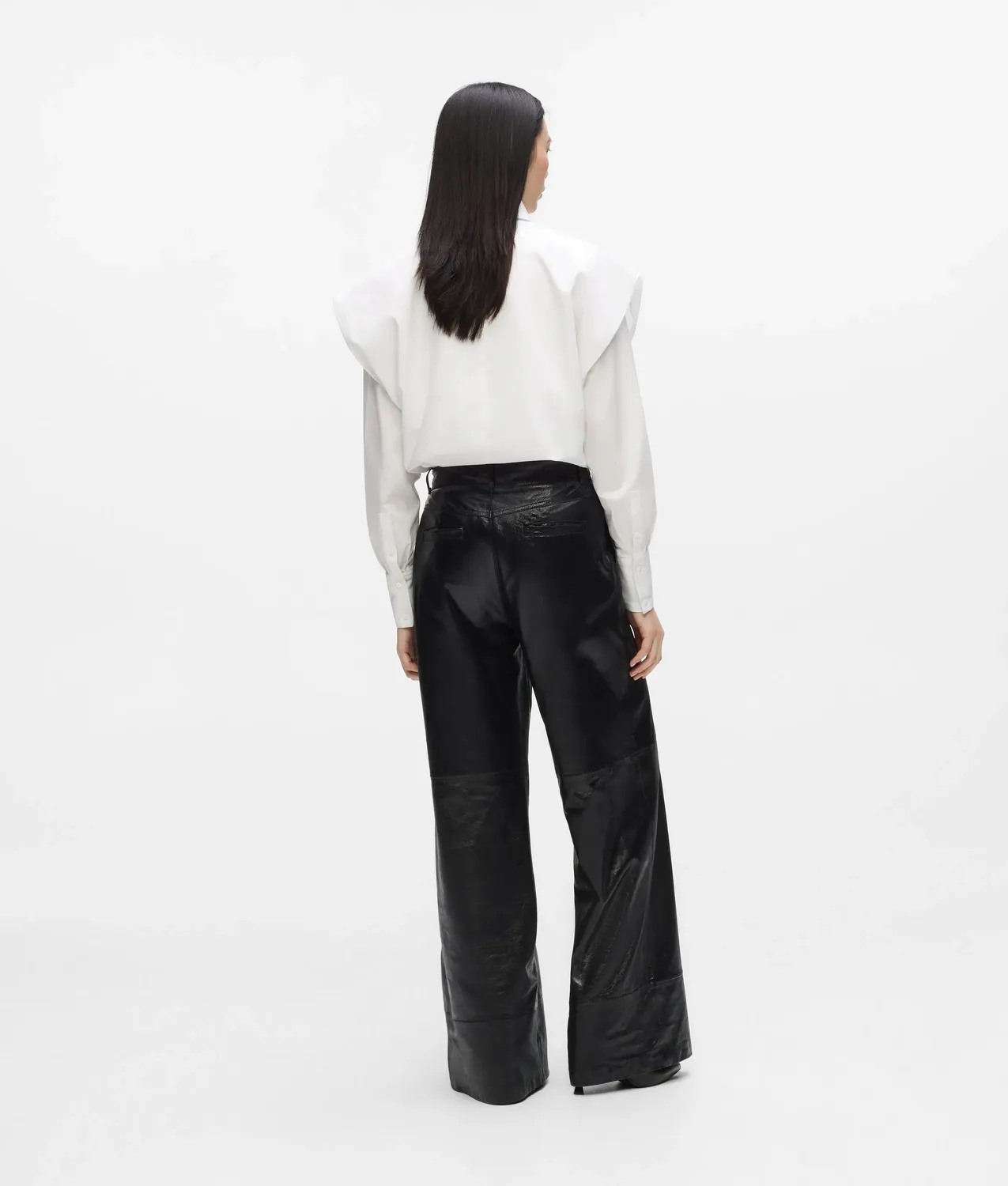 Karl Lagerfeld Classics Lederhose Wide-Leg Ziegenleder