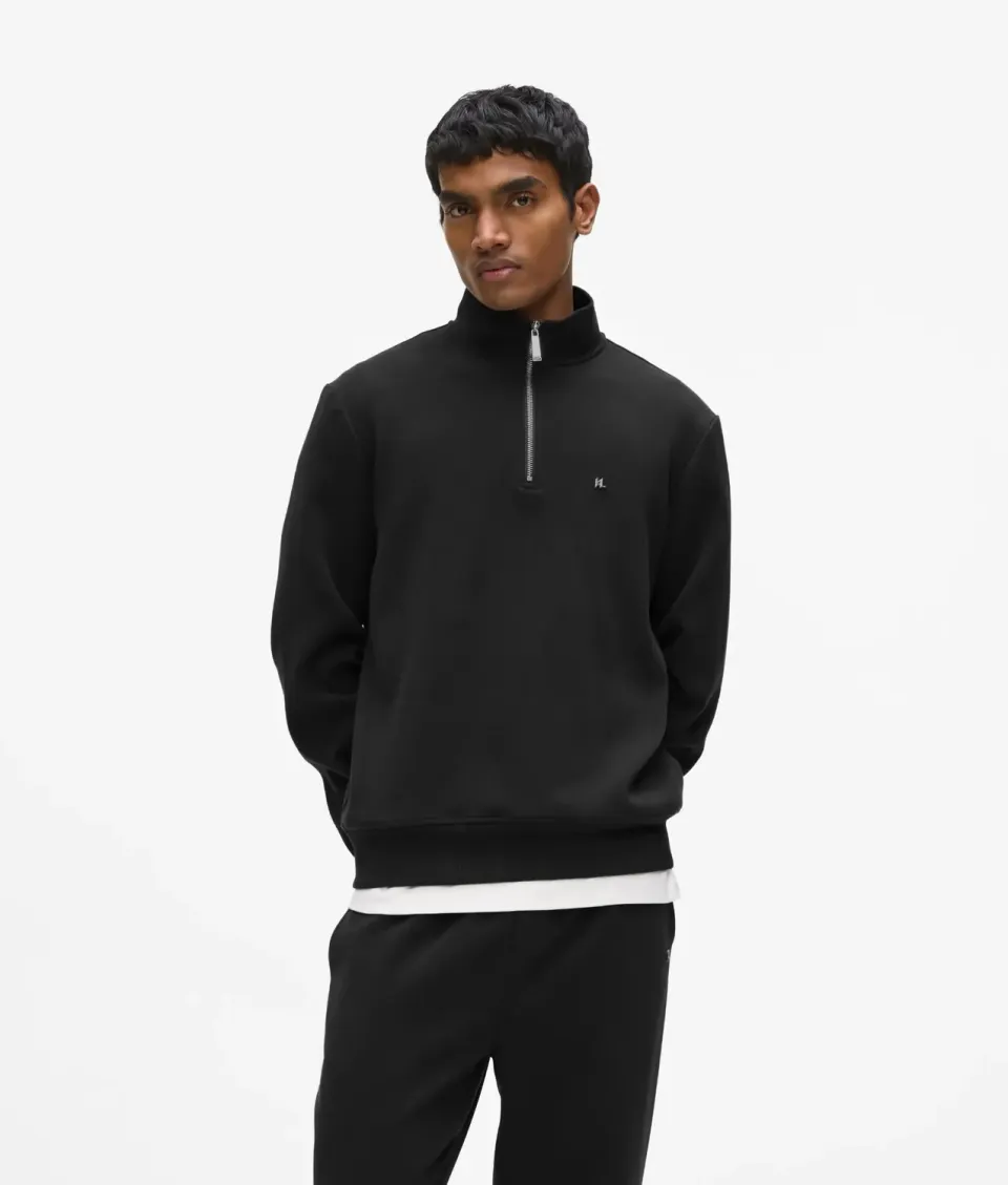 Karl Lagerfeld Quarter Zip Sweatshirt Monogramm Herren