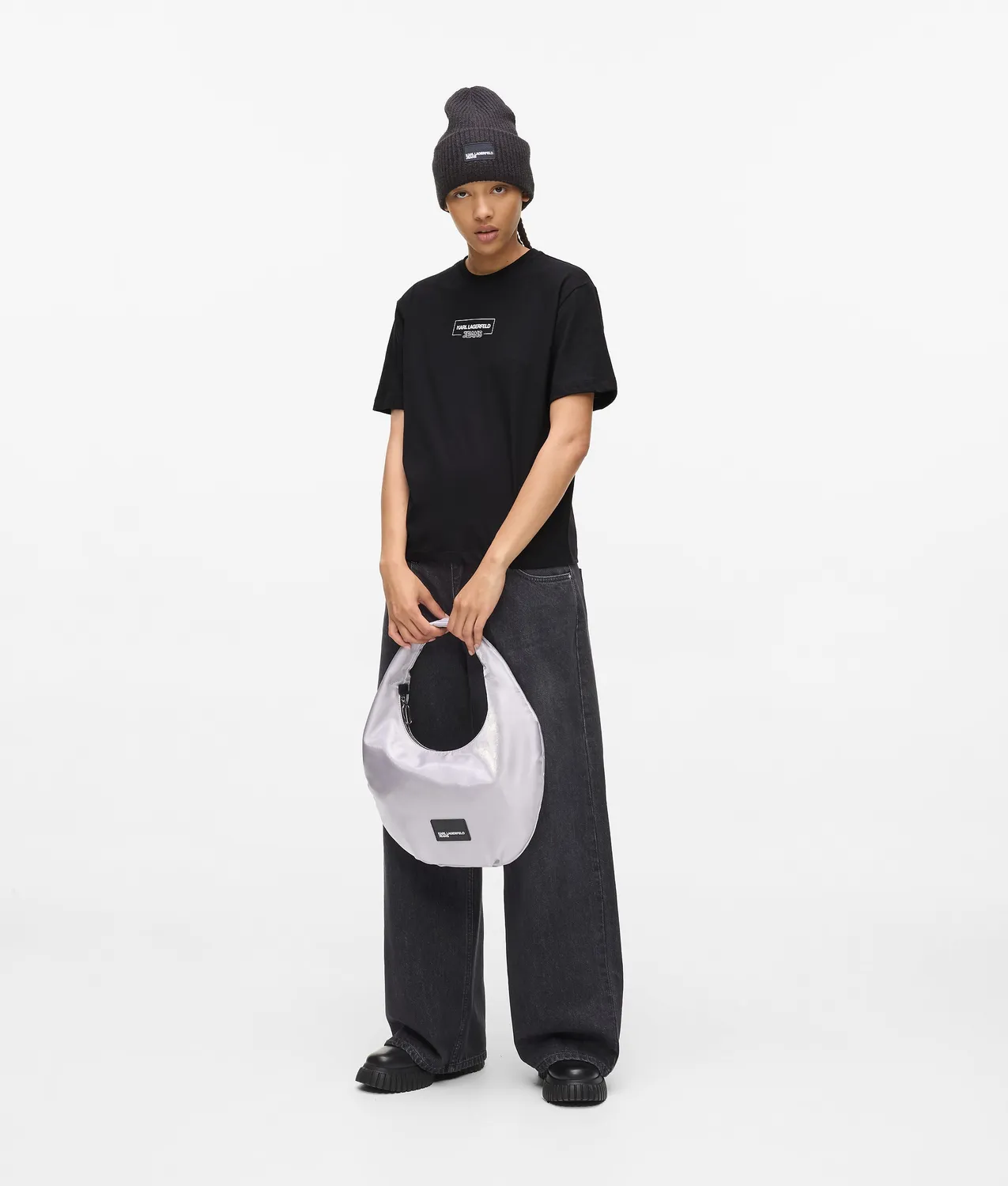 Karl Lagerfeld KL Jeans Outline Logo T-Shirt Baumwolle
