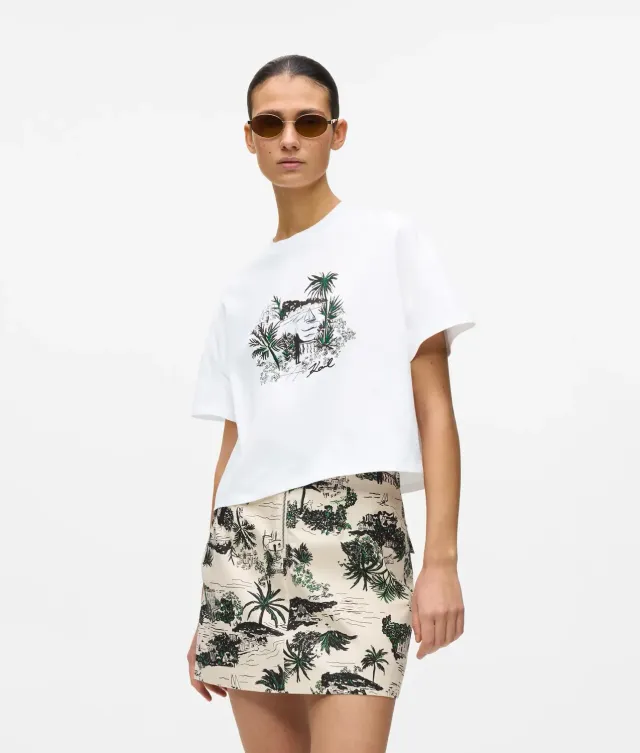 Karl Lagerfeld Villa la Vigie T-Shirt Bio-Baumwolle