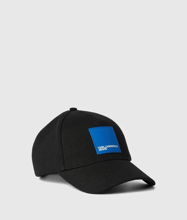 Karl Lagerfeld Jeans Logo Patch Cap Basecap Schwarz