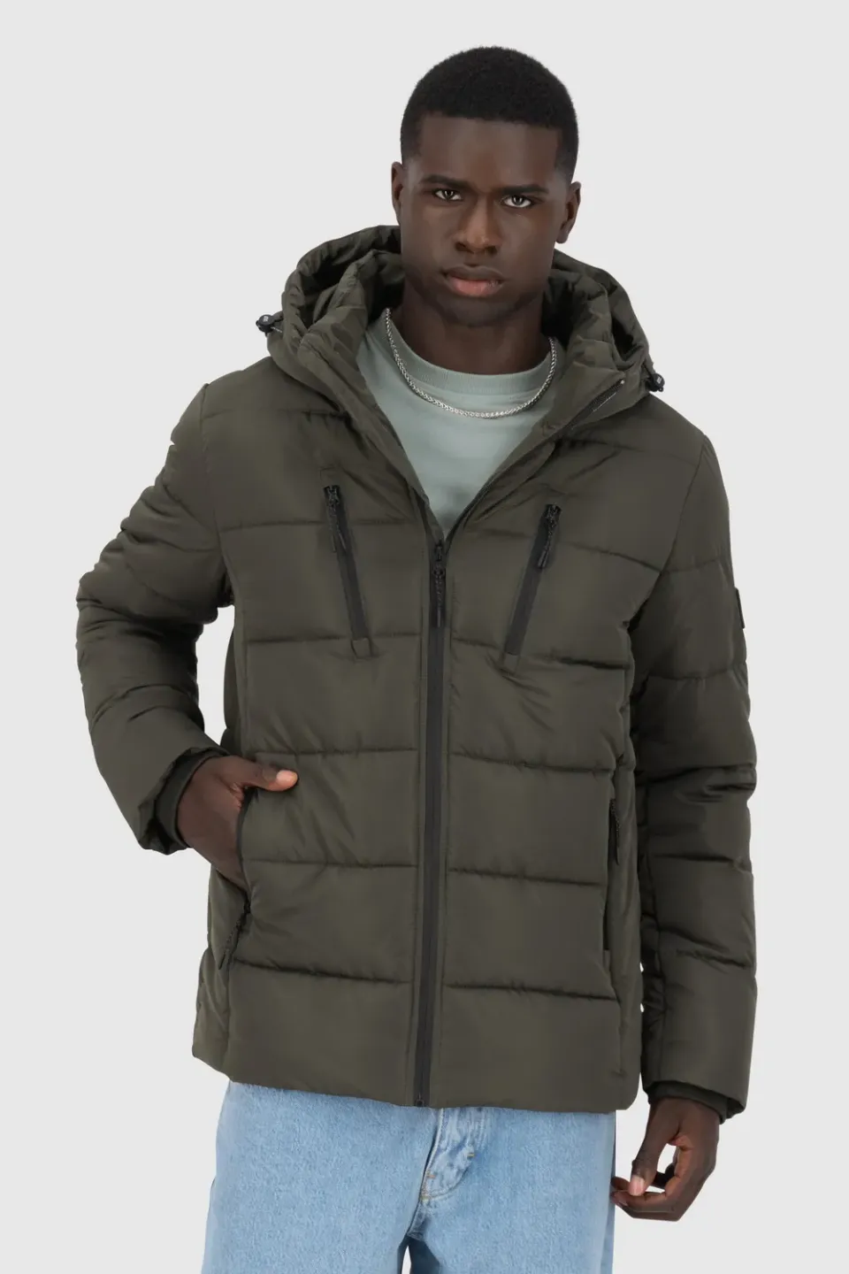 Alife & Kickin BranAK A Puffer Jacke Herren Schwarz