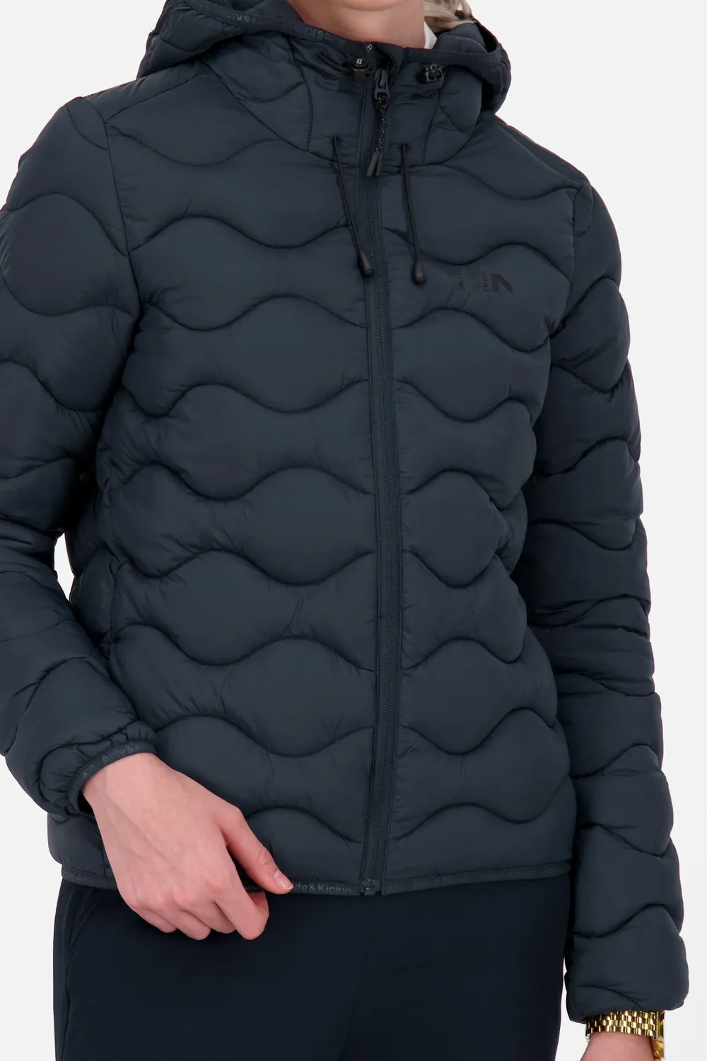 Alife & Kickin RoxanneAK A Pufferjacke Dunkelblau mit Kapuze