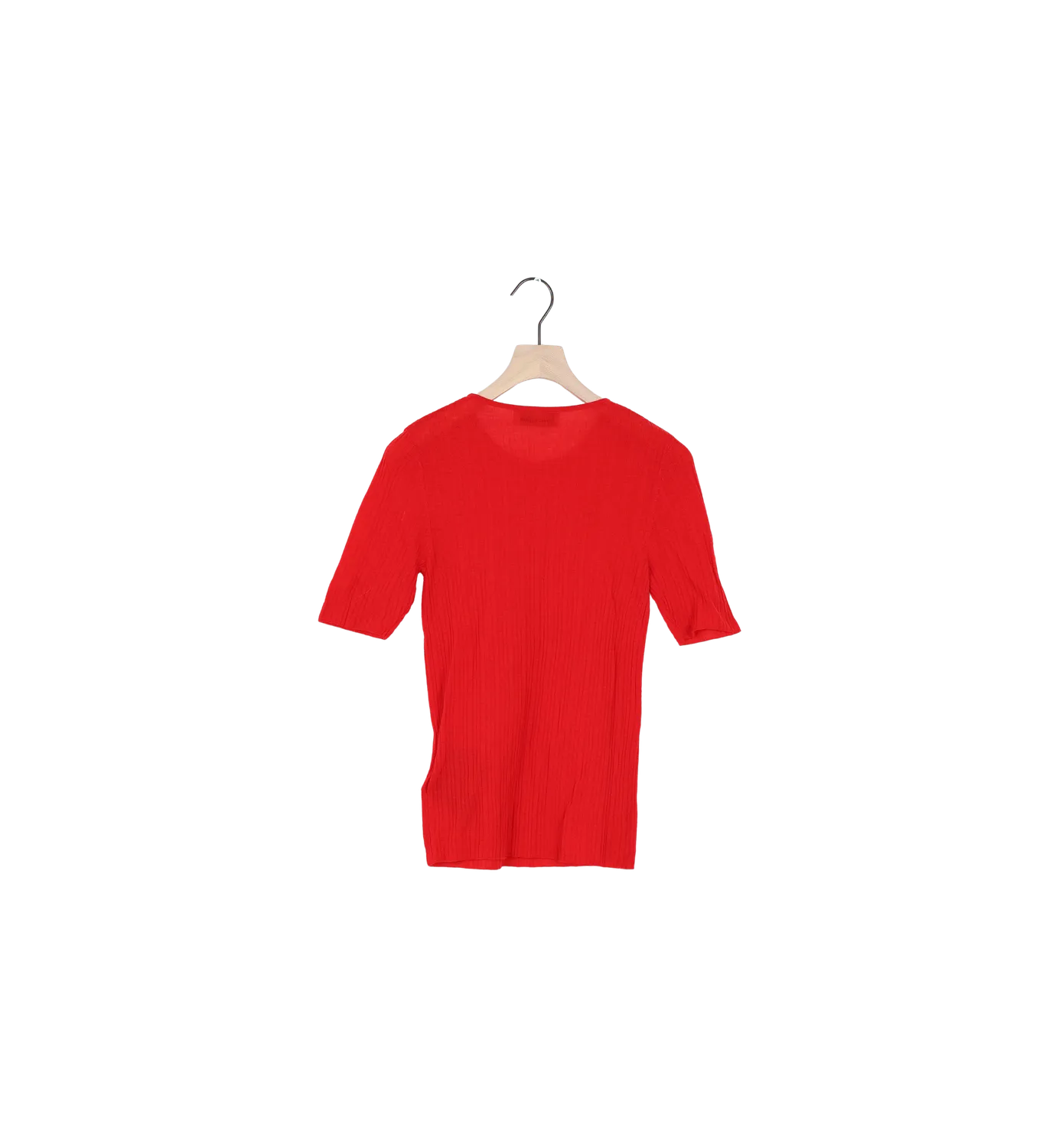 Mos Mosh MMBouch Rib SS Knit Pullover Chinese Red XS Wolle