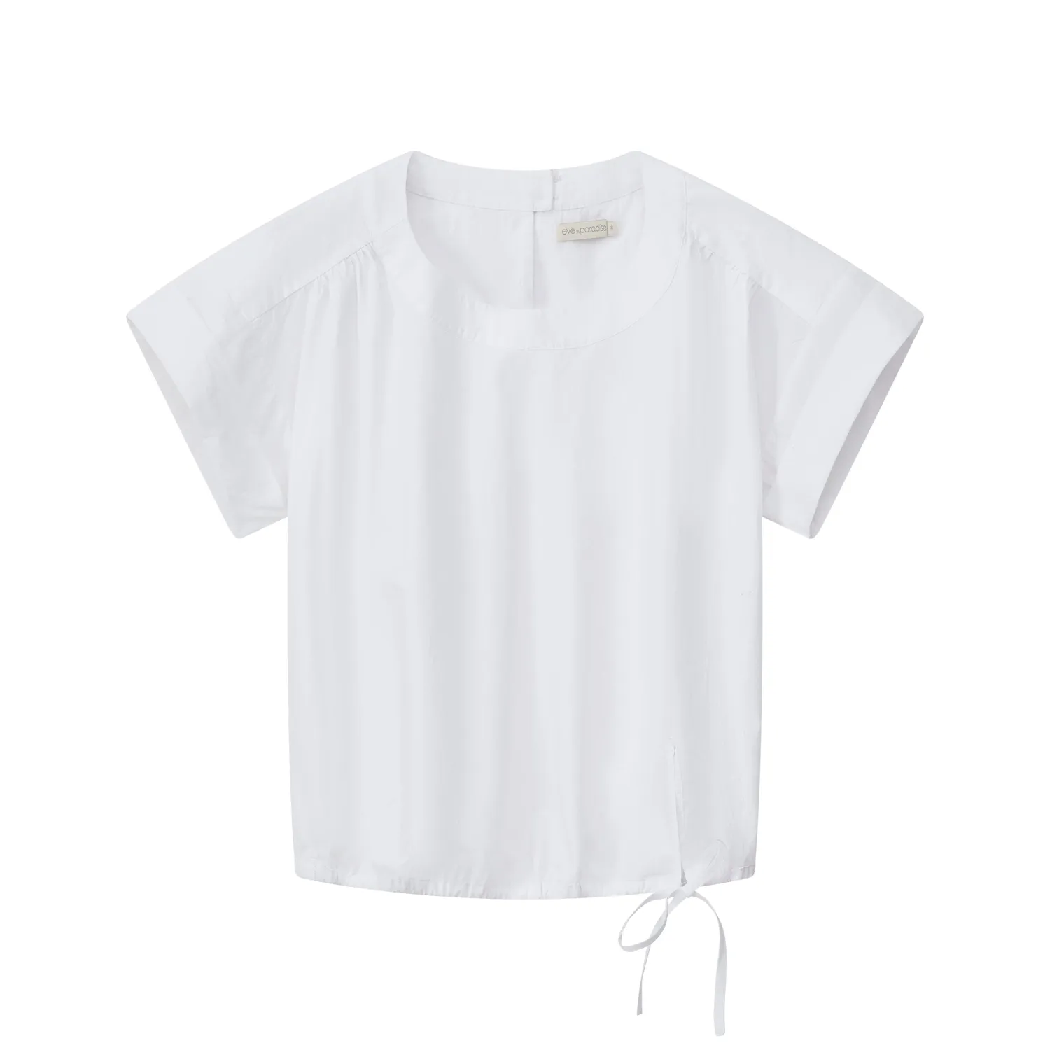 Senatex Tunnelzug Bluse White GOTS-Baumwolle