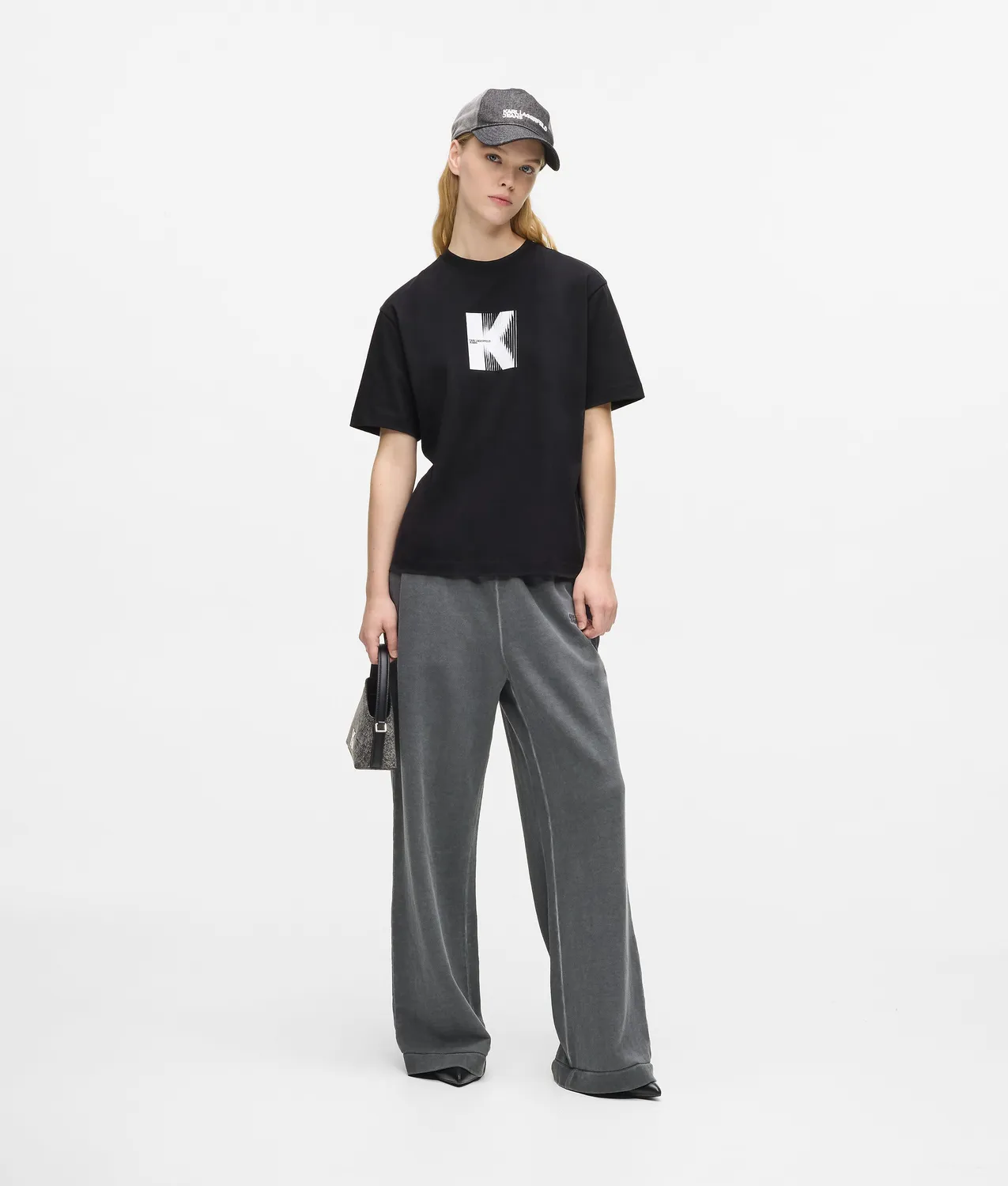 Karl Lagerfeld Jeans K Artwork T-Shirt Baumwolle weiß