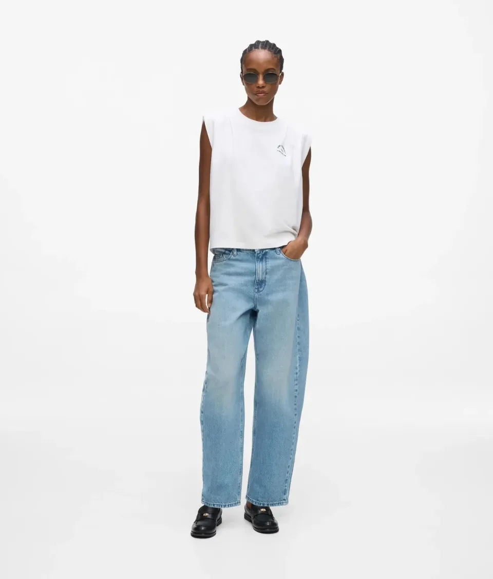 Karl Lagerfeld Barrel-Leg Jeans mid-rise Gr. 24-30 Denim