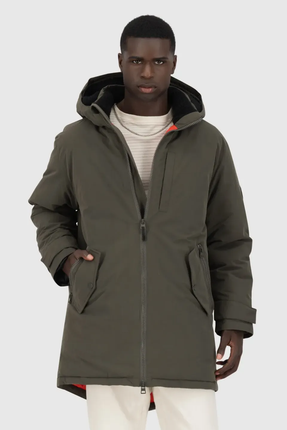 Alife & Kickin NoelAK A Parka Winterjacke Schwarz wattiert