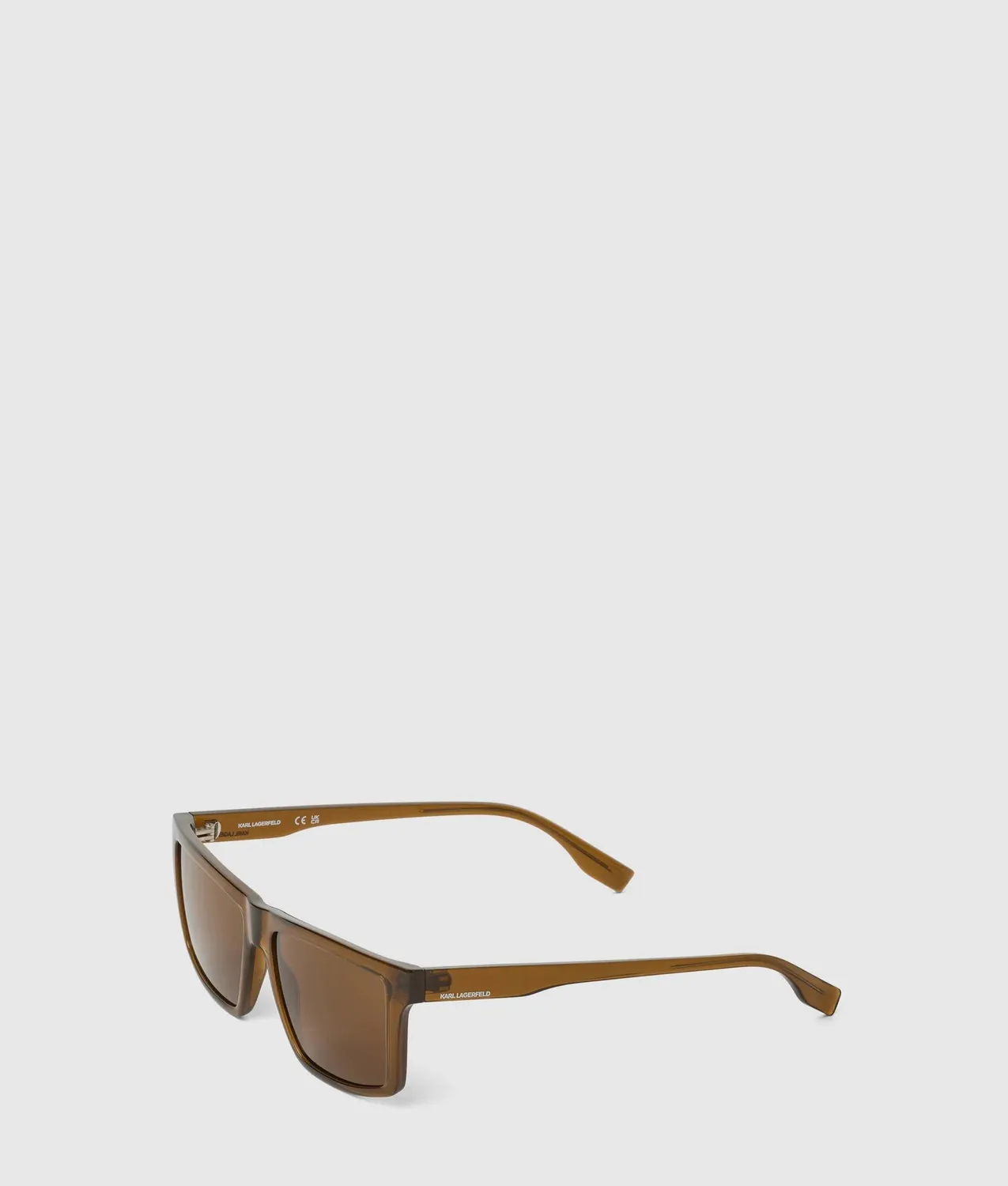 Karl Lagerfeld Logo Sonnenbrille rechteckig dunkel