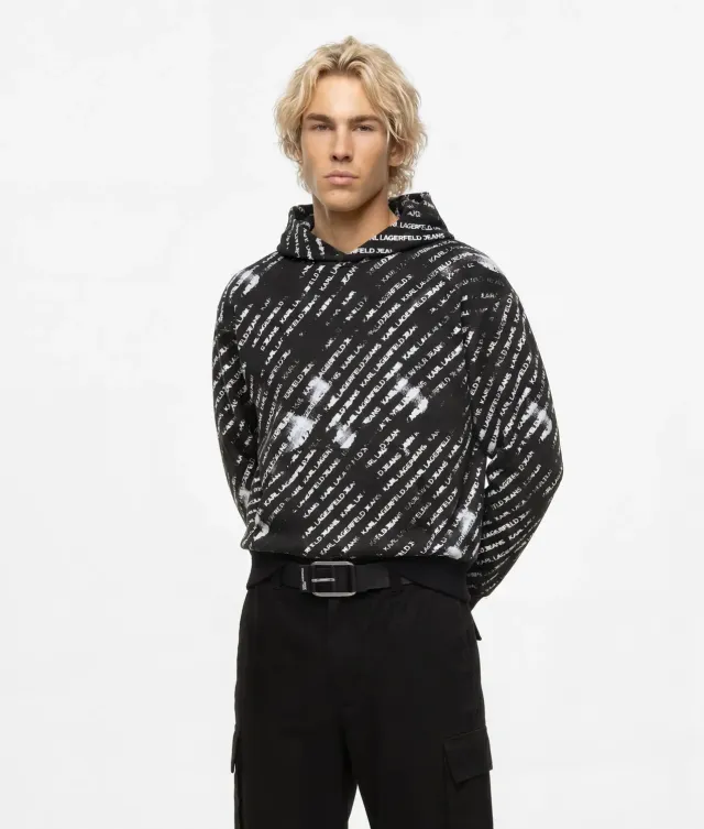 Karl Lagerfeld Jeans Hoodie Ombré-Logo relaxed
