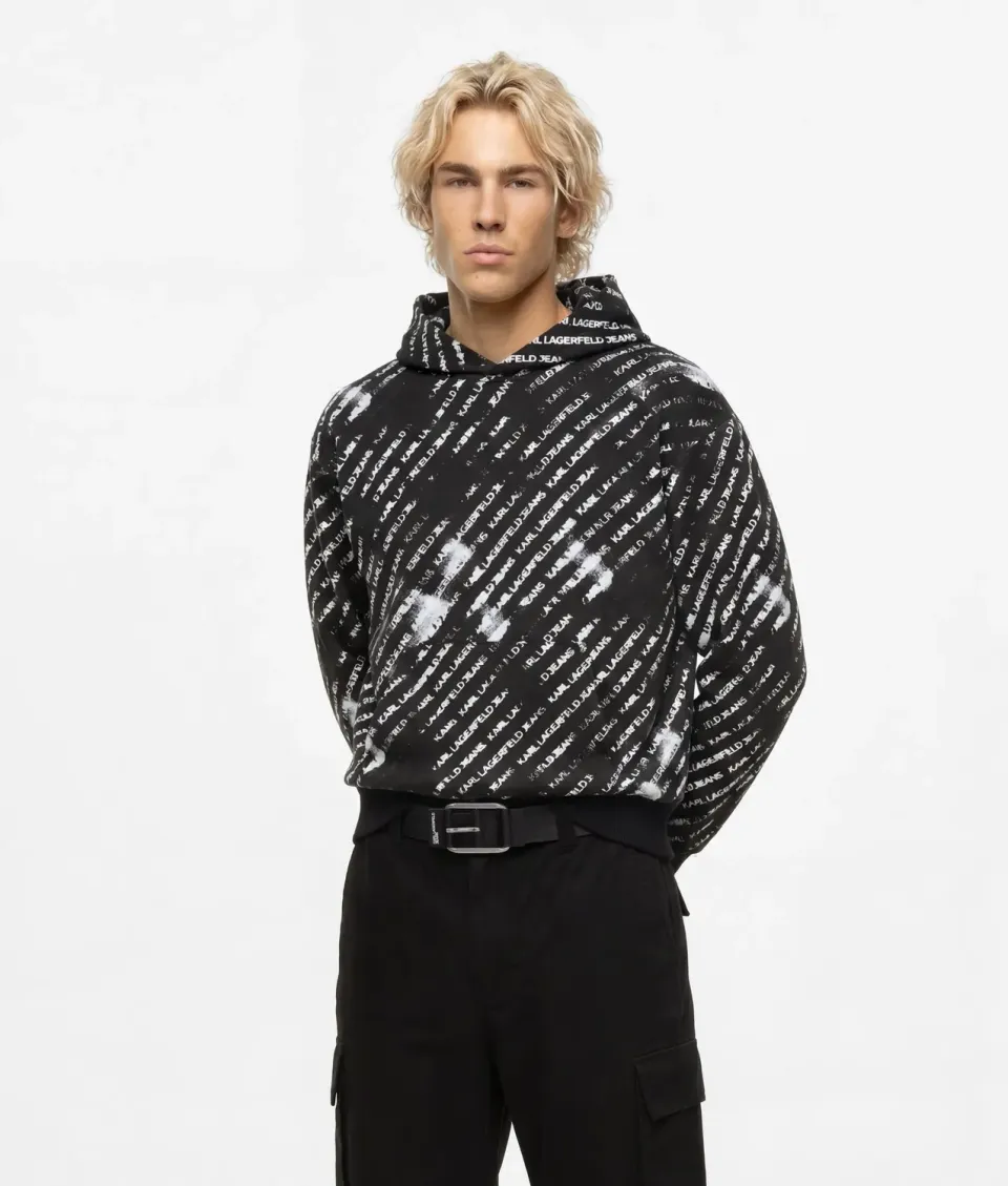 Karl Lagerfeld Jeans Hoodie Ombré-Logo relaxed