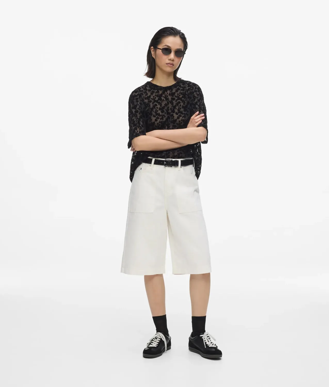 Karl Lagerfeld KL Jeans Bermuda Shorts Denim weiß