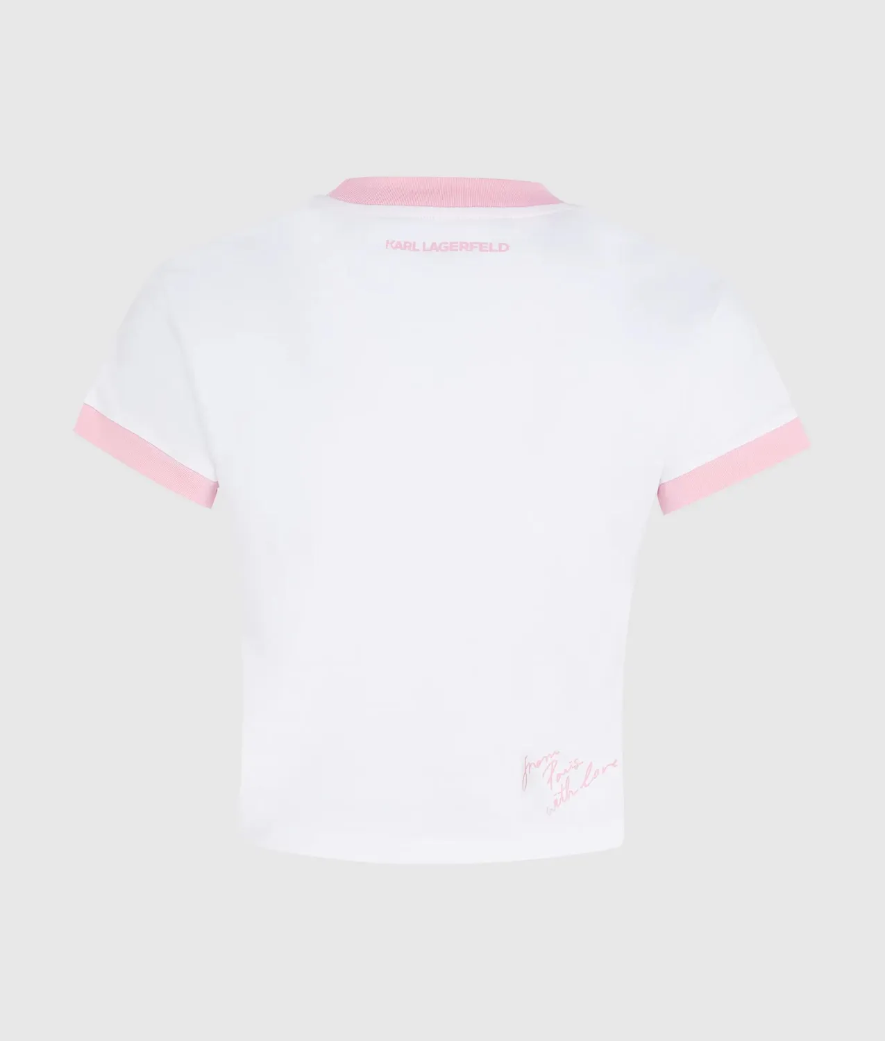Karl Lagerfeld Bonjour Babe T-Shirt XS-XL Rosa Crew-Neck