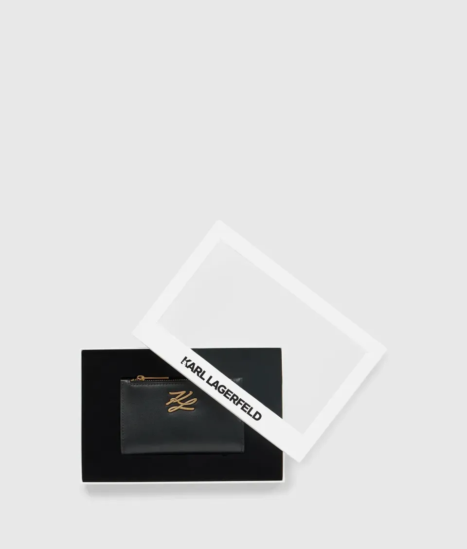 Karl Lagerfeld K/Autograph Medium Bifold Geldbörse Leder