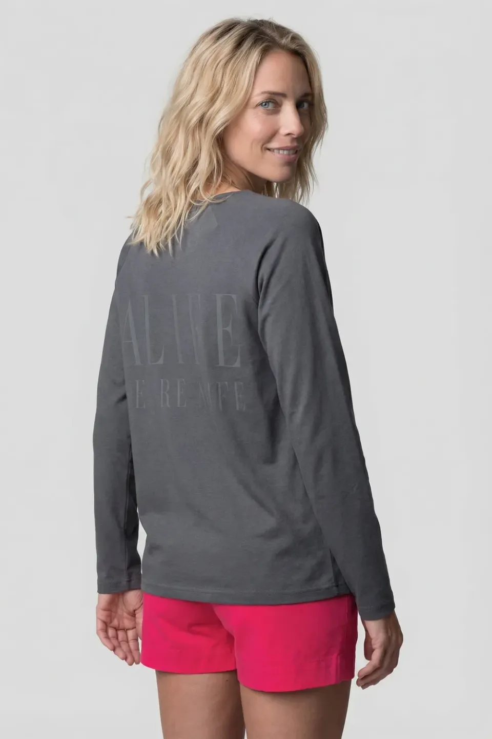 Alife & Kickin GaiaAK P Longsleeve Grau Bio-Baumwolle