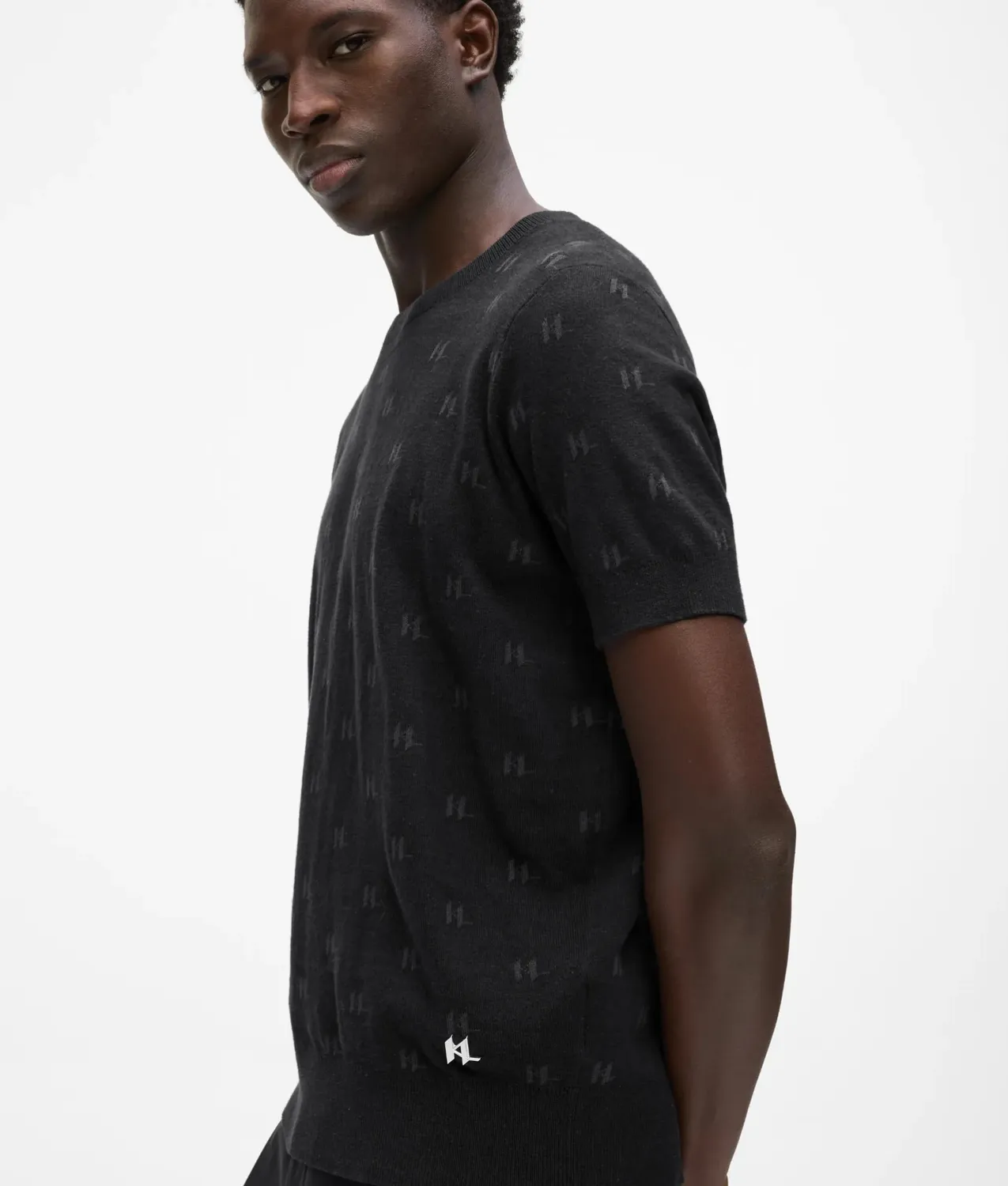 Karl Lagerfeld Monogram Kurzarm Pullover Herren Strick