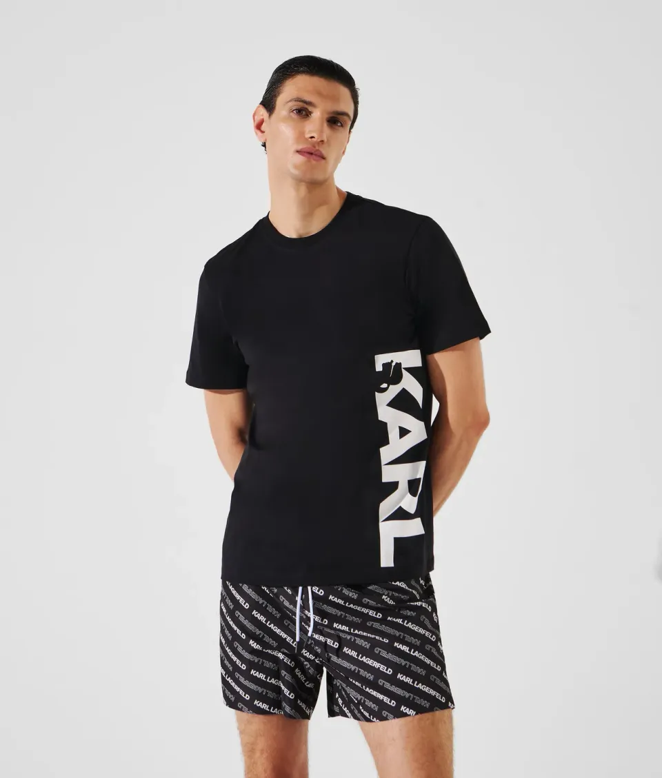 Karl Lagerfeld Logo Beach T-Shirt Herren kurz