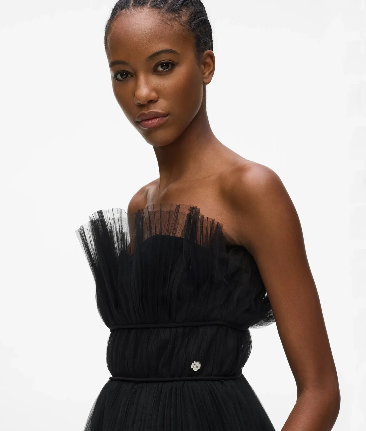 Karl Lagerfeld Tüllkleid asymmetrisch trägerlos