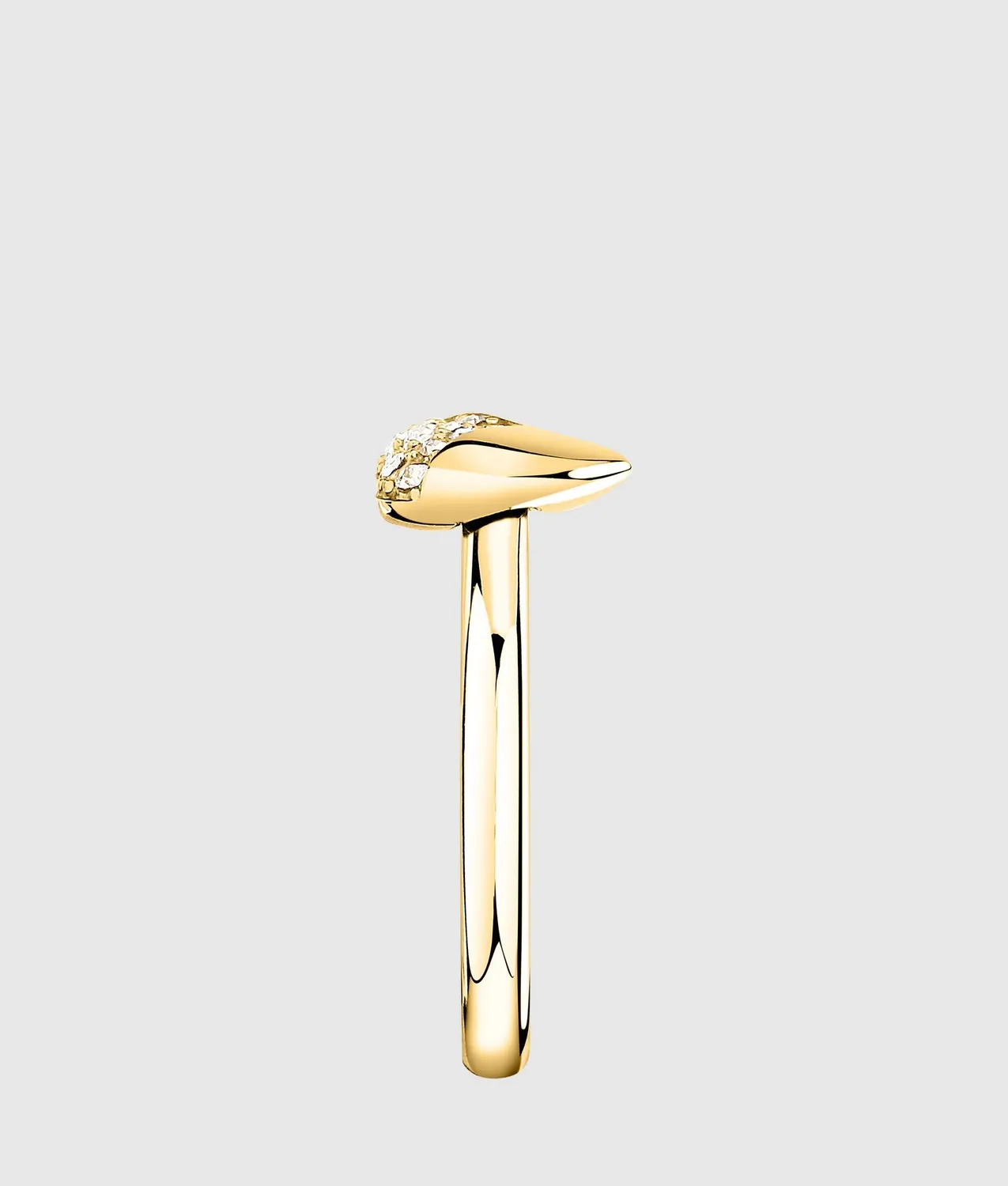 Karl Lagerfeld Heart Charm Ring Damen Gold Strass