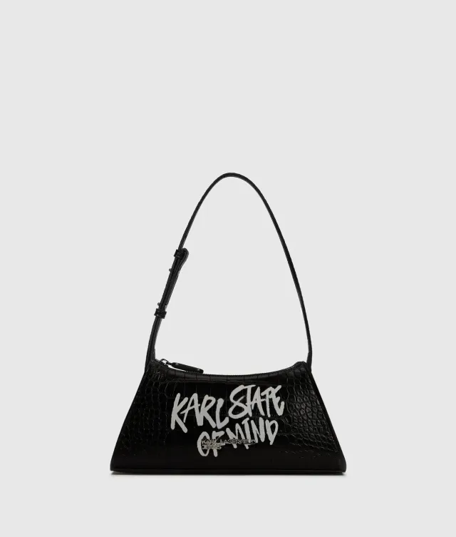 Karl Lagerfeld KL Jeans Karl Quote Schultertasche klein