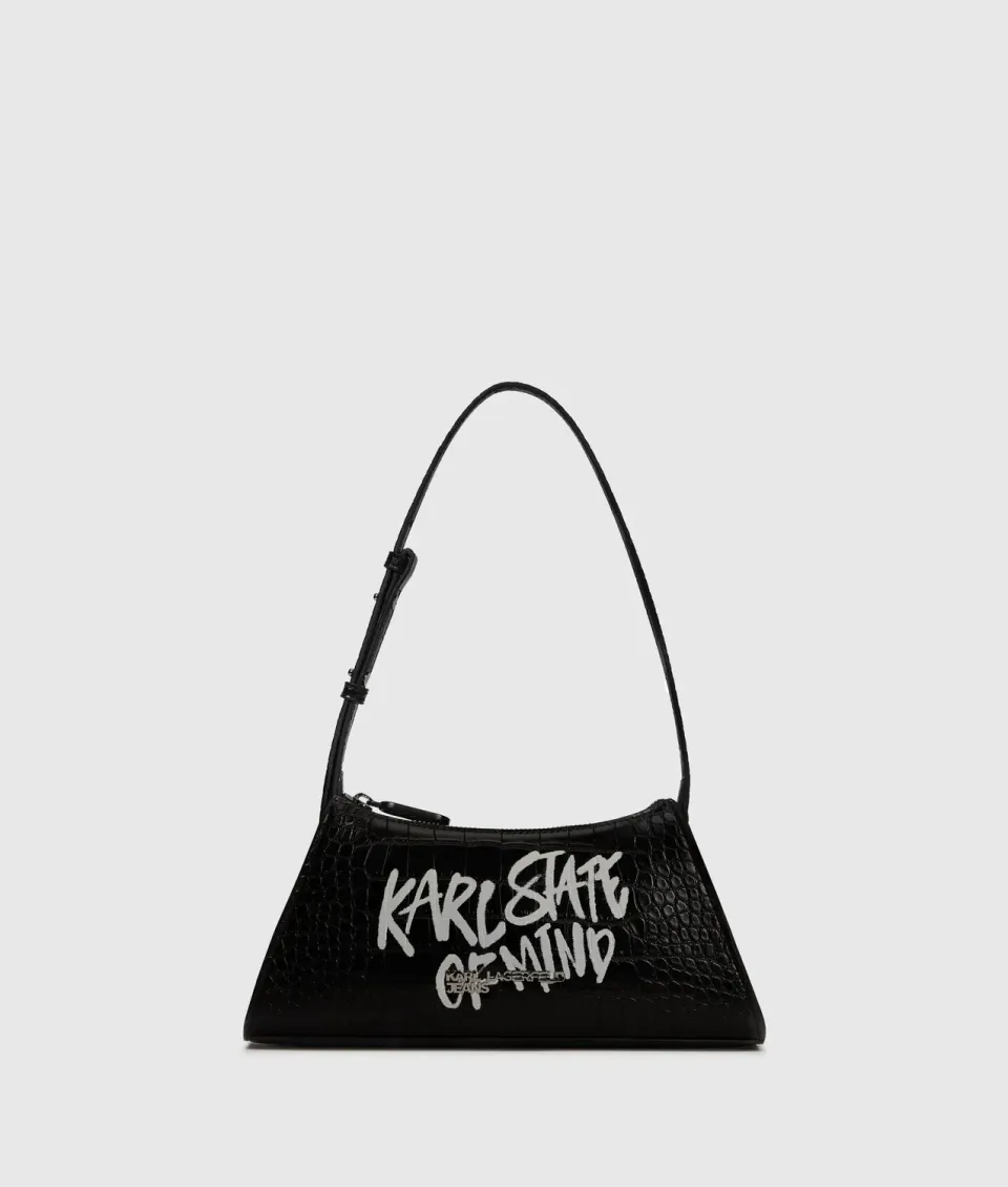 Karl Lagerfeld KL Jeans Karl Quote Schultertasche klein