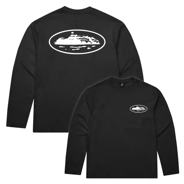 Corteiz OG Island LS Longsleeve Schwarz Baumwolle