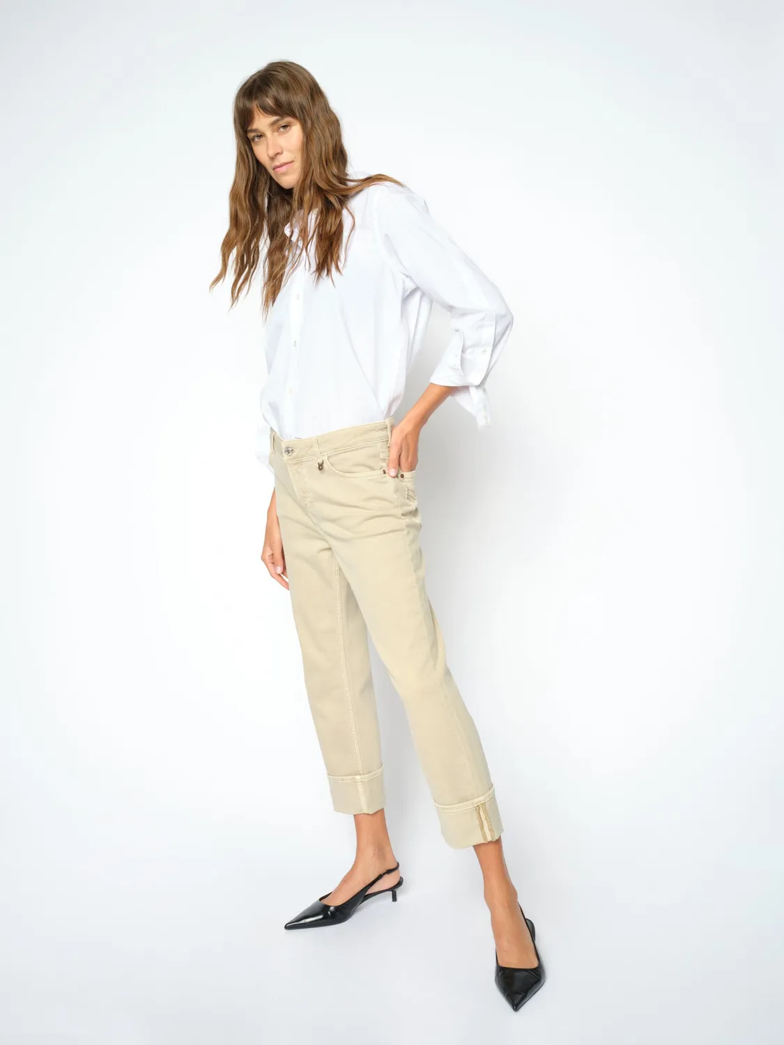 Mos Mosh Colorado Color Hose Oxford Tan Ankle gerader Schnitt