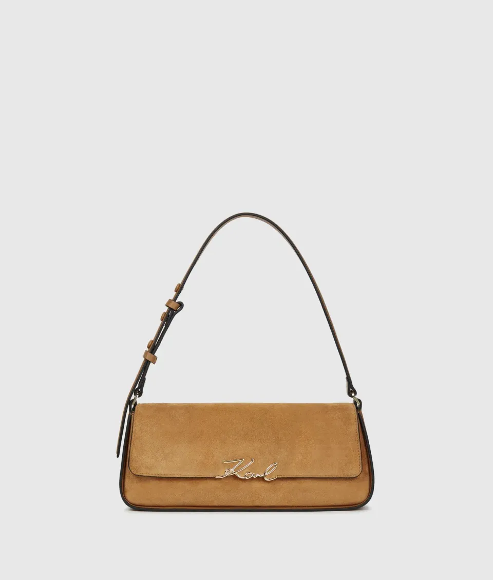 Karl Lagerfeld K/Signature Suede Umhängetasche Wildleder