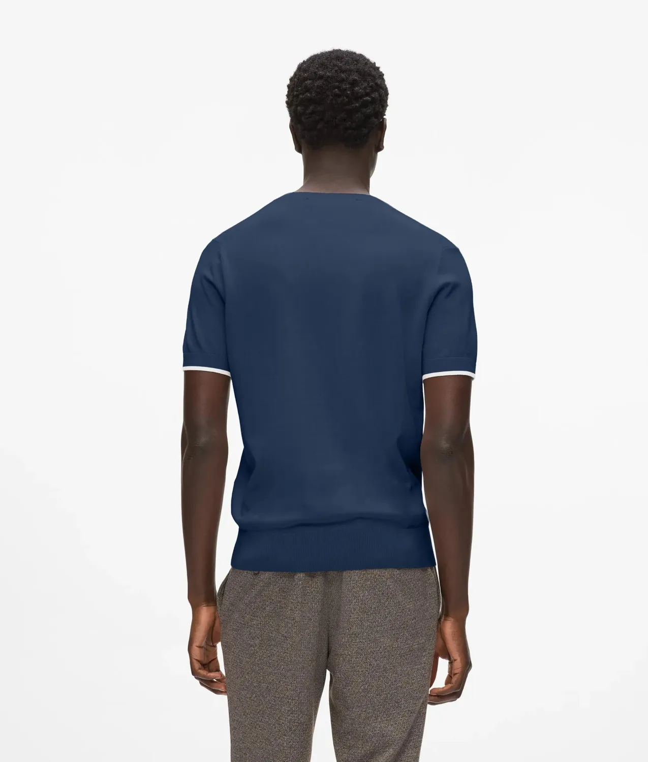 Karl Lagerfeld Knit T-Shirt Paspel Herren Strick