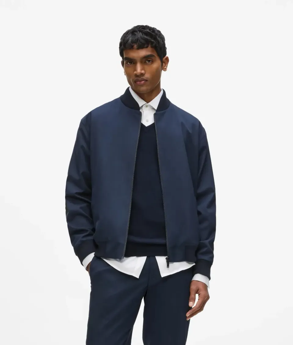Karl Lagerfeld Classic Bomberjacke mit Zip gerader Schnitt