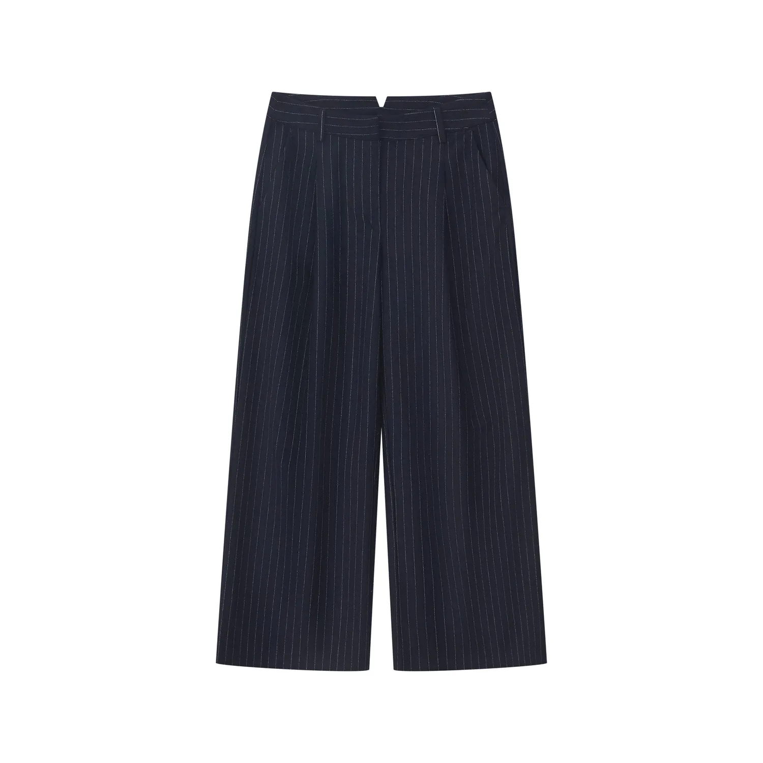 Senatex Nadelstreifen Culotte Wolle Navy Combo