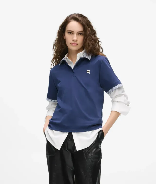 Karl Lagerfeld Ikon Check Polo Poloshirt Pique