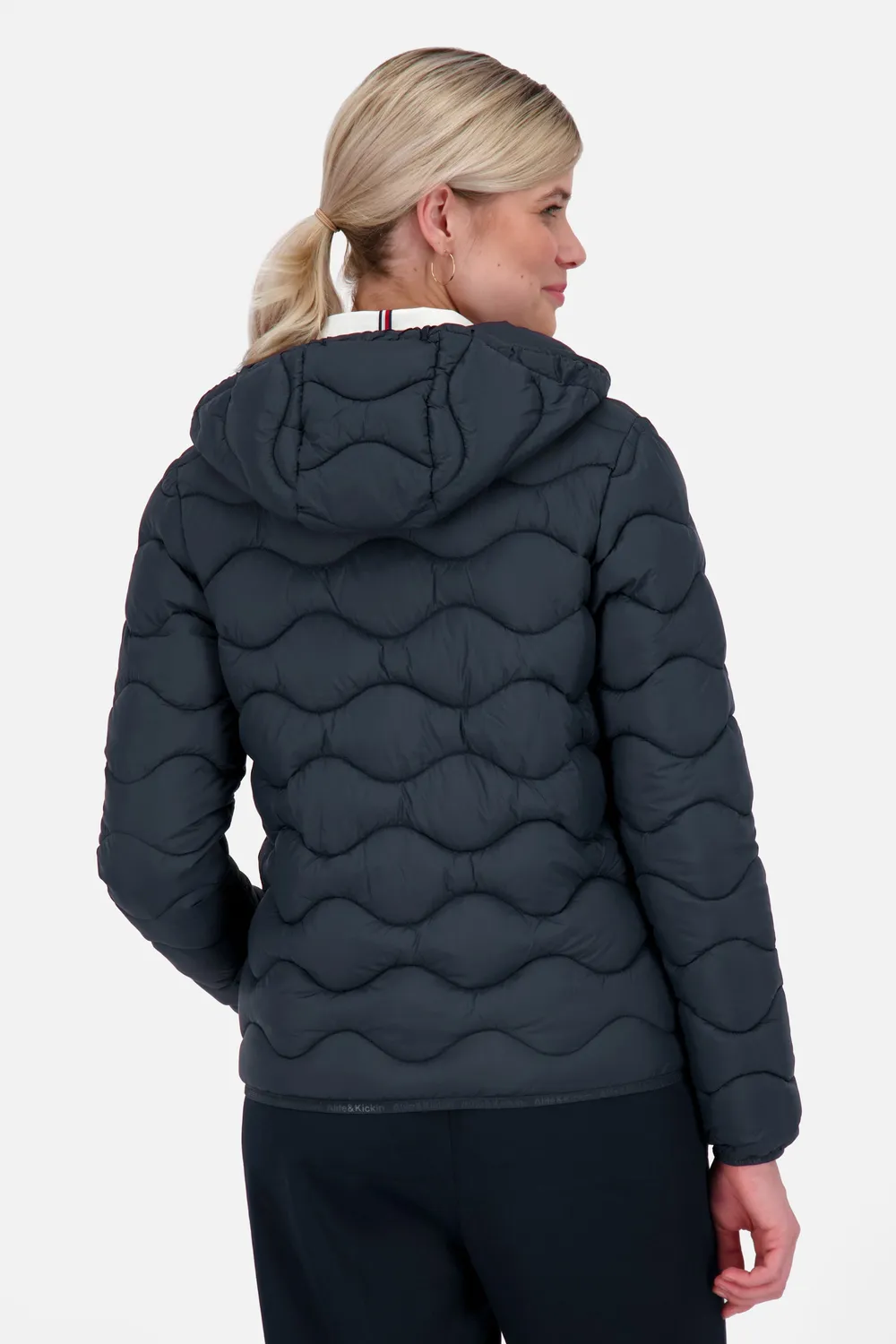 Alife & Kickin RoxanneAK A Pufferjacke Dunkelblau mit Kapuze