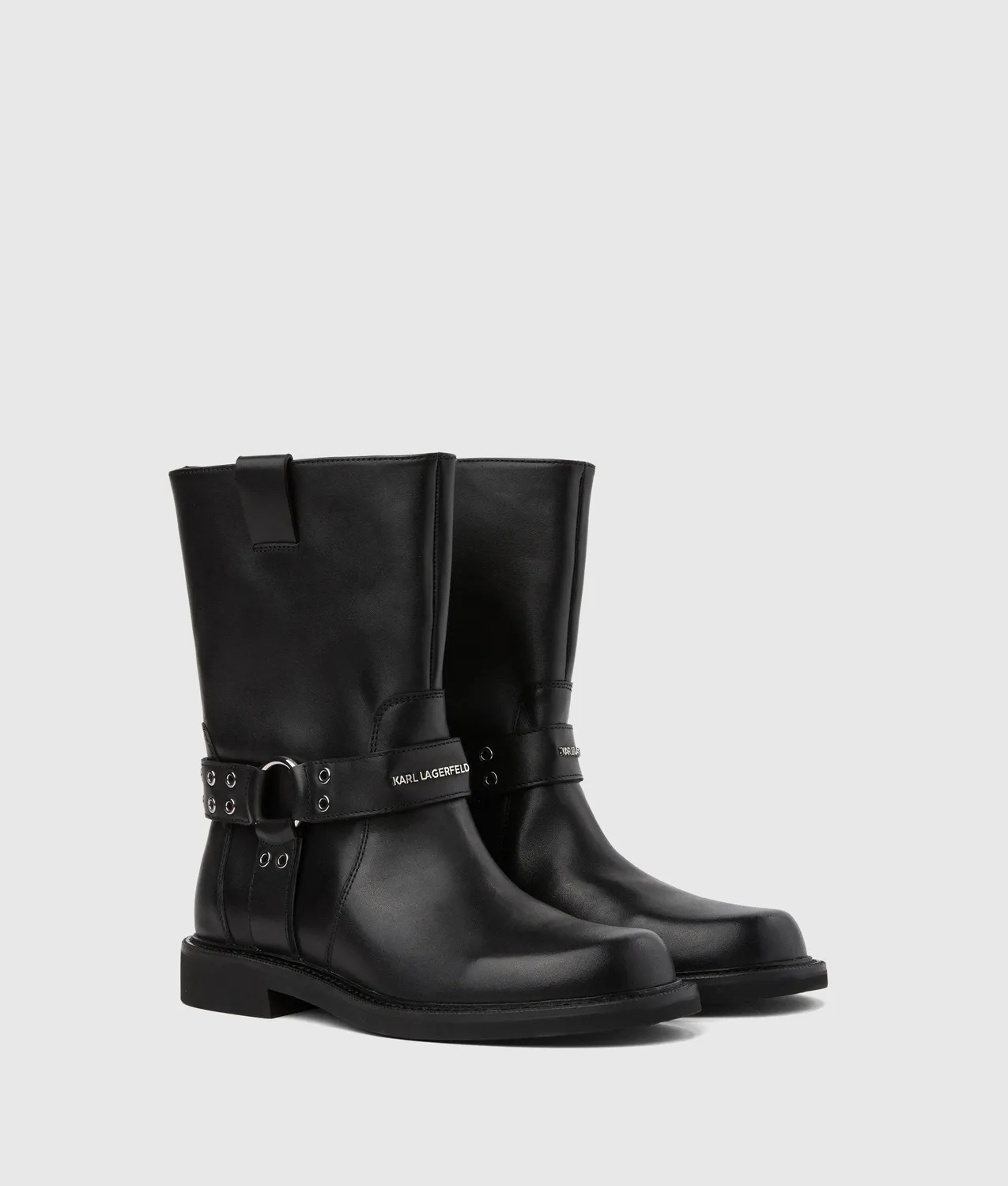 Karl Lagerfeld Sadie Harness Boots Leder Nieten