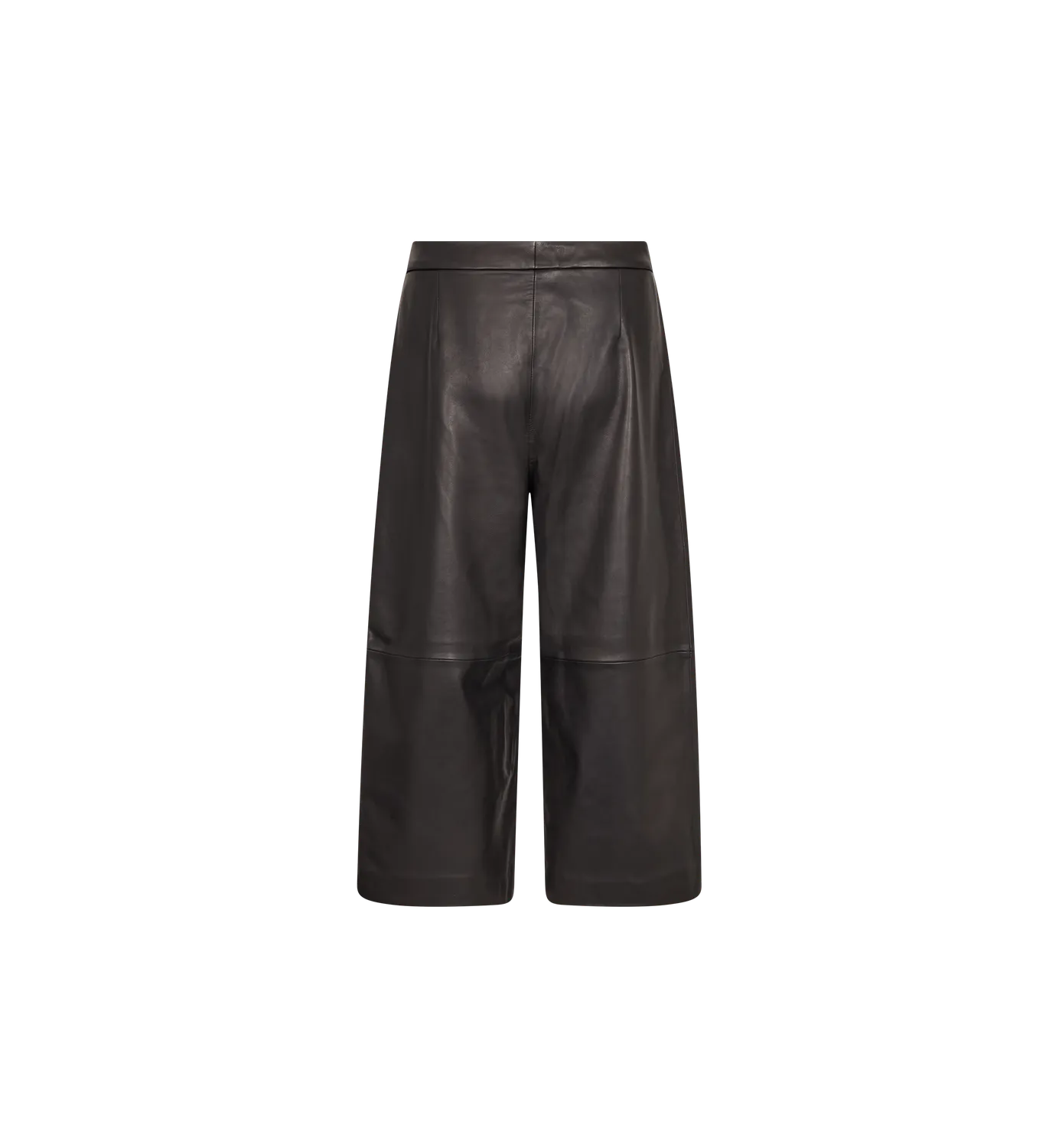 Mos Mosh Leyanna Leder Shorts Schwarz Lang