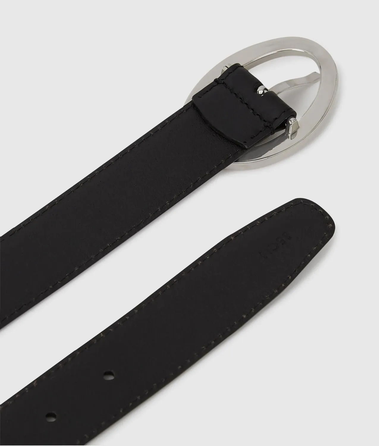 Karl Lagerfeld Oval Buckle Belt Ledergürtel Größe 85
