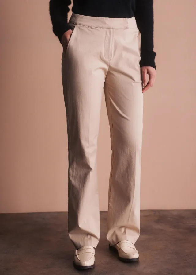 Senatex Stoffhose mit Bügelfalte Hose Navy kbA-Baumwolle