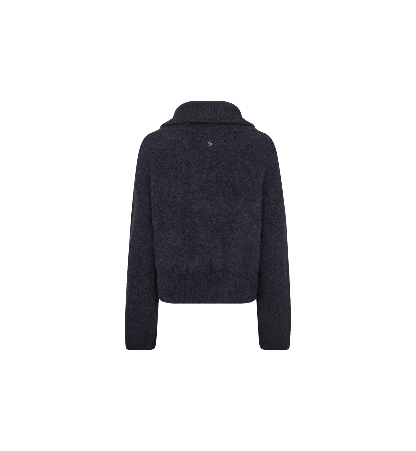 Mos Mosh MMHulda Knit Zip Cardigan Mohair Navy