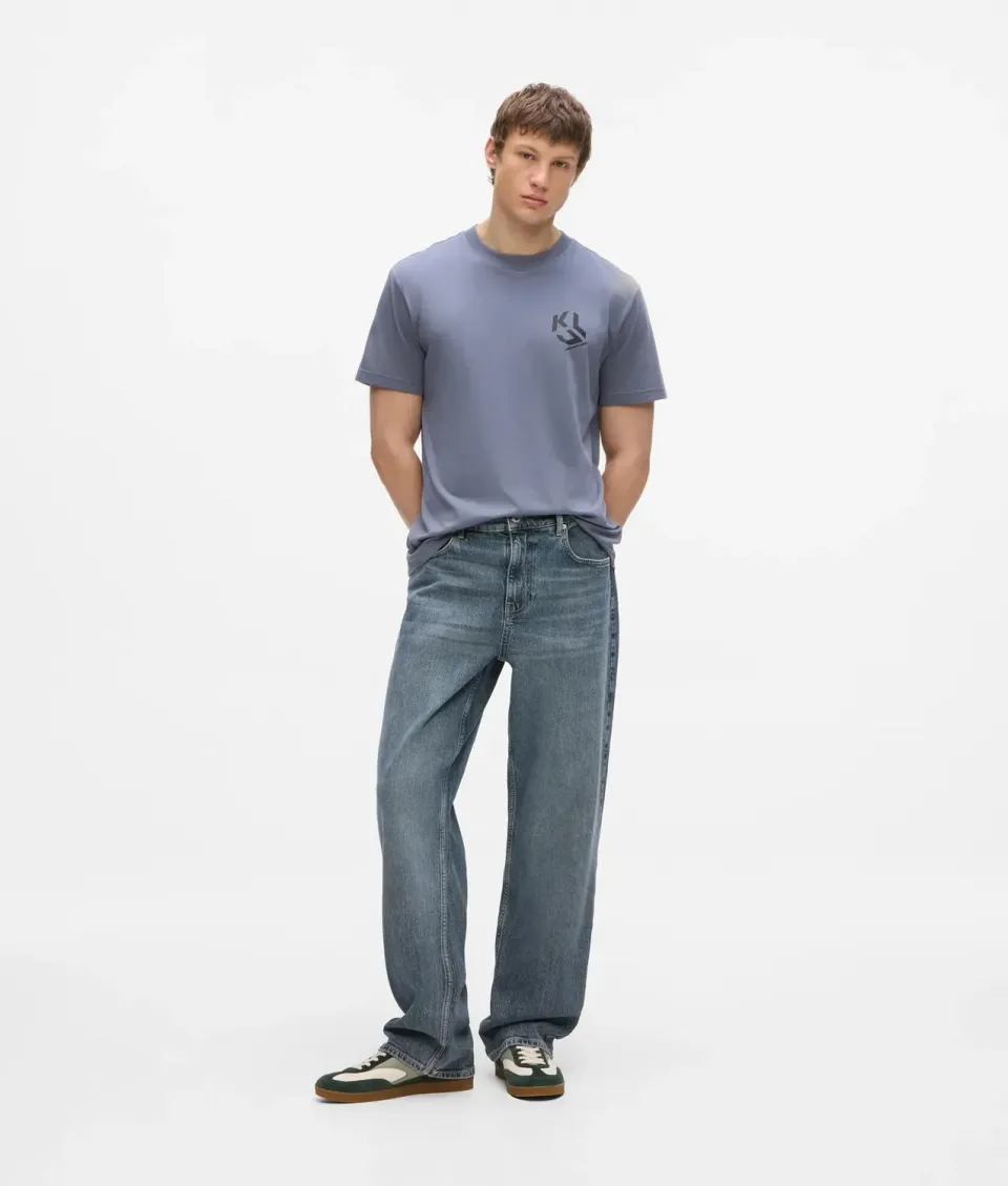 Karl Lagerfeld KL Jeans Baggy Tinted Jeans blau rigid
