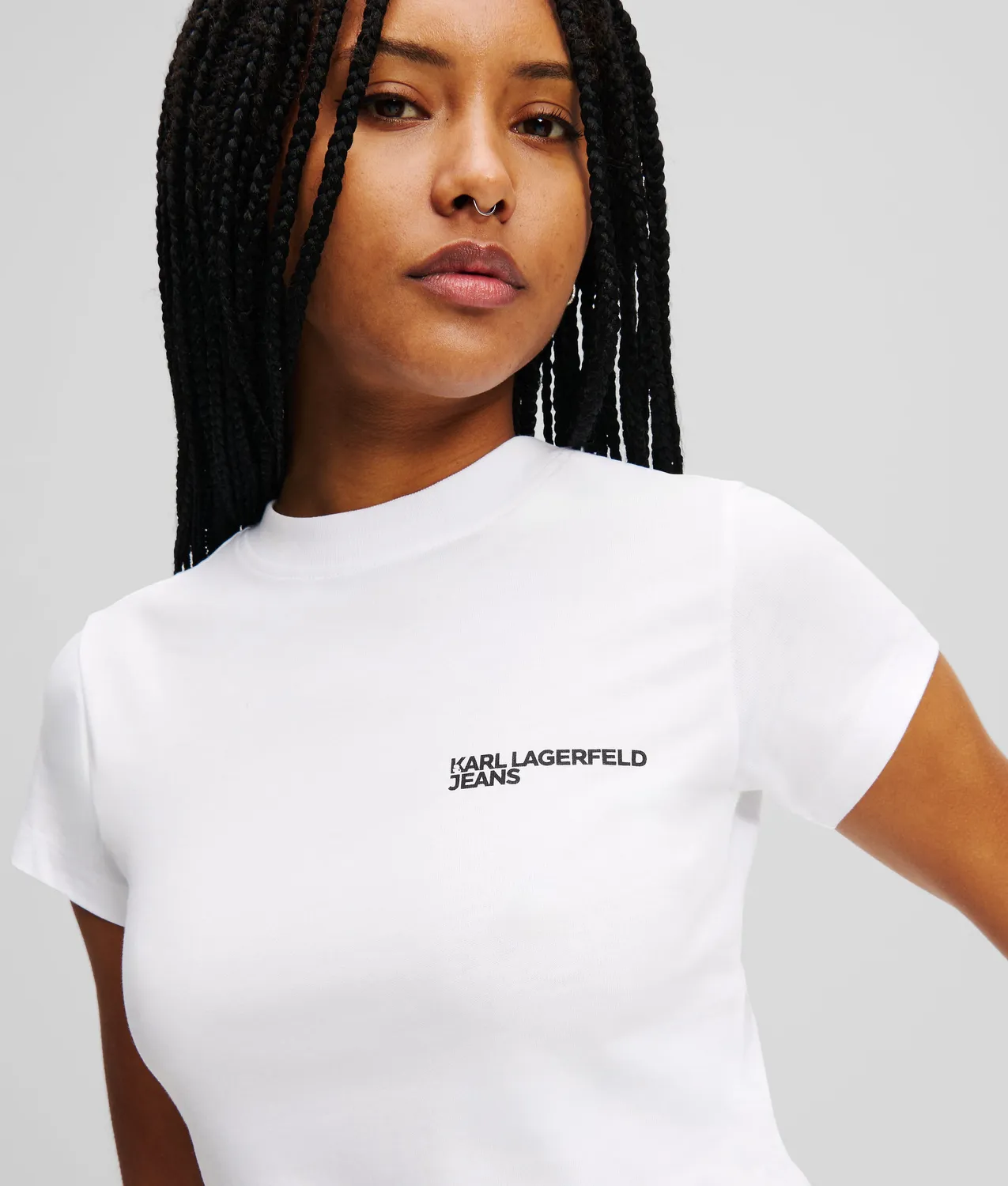 Karl Lagerfeld KL Jeans Slim T-Shirt Logo Baumwolle