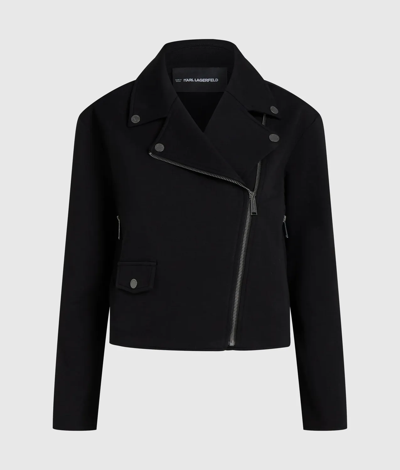 Karl Lagerfeld Biker Sweatshirt Jacke mit Reissverschluss Zip